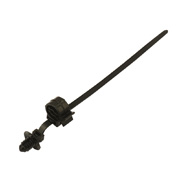 156-01387 PA66 Push Mount 2-Piece Fixing Cable Tie With Pipe Clip
