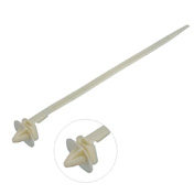 ZD137 x 5 Push Mount White Arrowhead Cable Tie For Round Hole