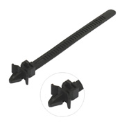 XJ-17 PA66 Black Arrowhead Mount Cable Tie For Round Hole